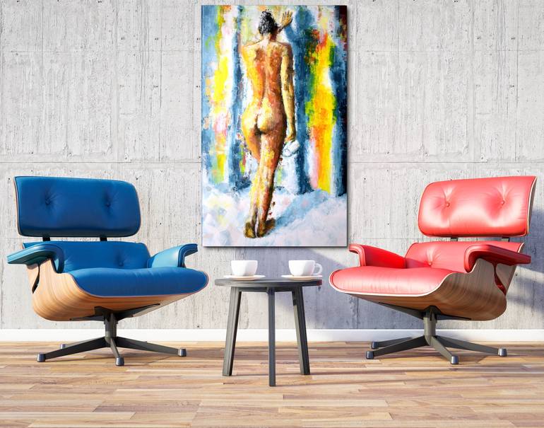 Original Figurative Nude Painting by Lubosh Valenta