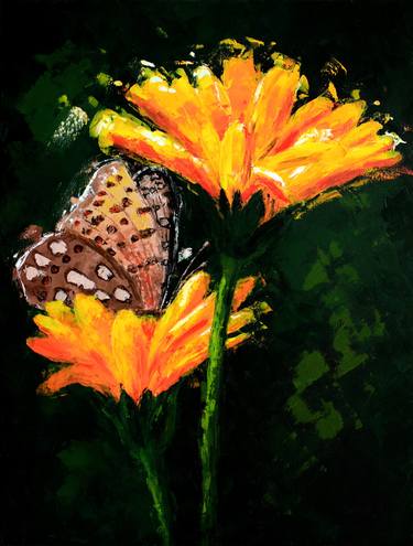 Original Expressionism Botanic Paintings by Lubosh Valenta