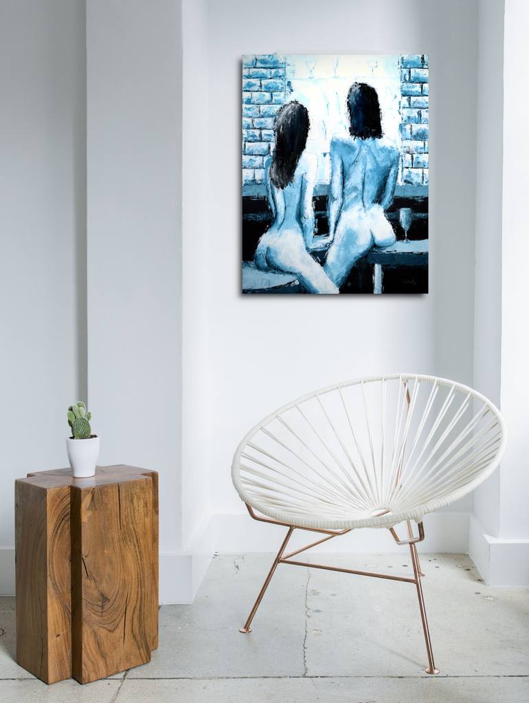 Original Impressionism Nude Painting by Lubosh Valenta