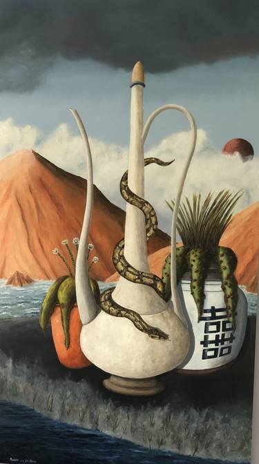 Original Surrealism Science Paintings by Robert van den Herik