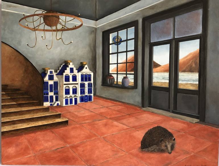 Original Surrealism Animal Painting by Robert van den Herik