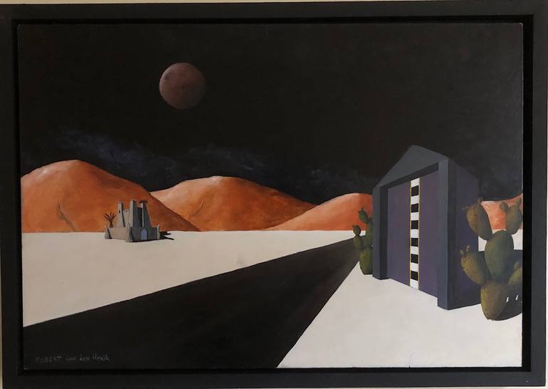 Original Surrealism Landscape Painting by Robert Van Den Herik