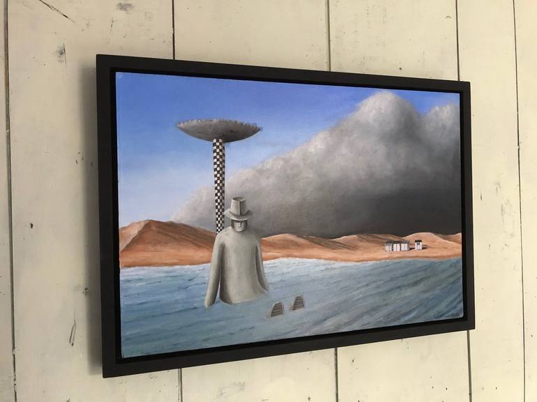 Original Surrealism Beach Painting by Robert van den Herik