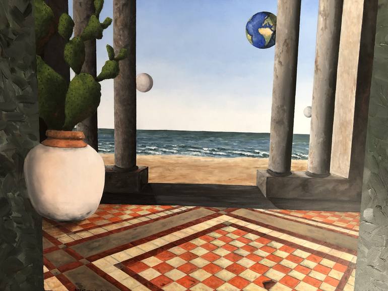 Original Surrealism Seascape Painting by Robert van den Herik