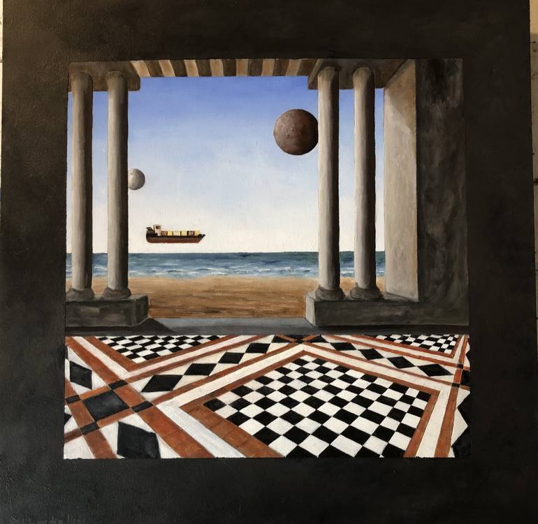 Original Surrealism Seascape Painting by Robert van den Herik