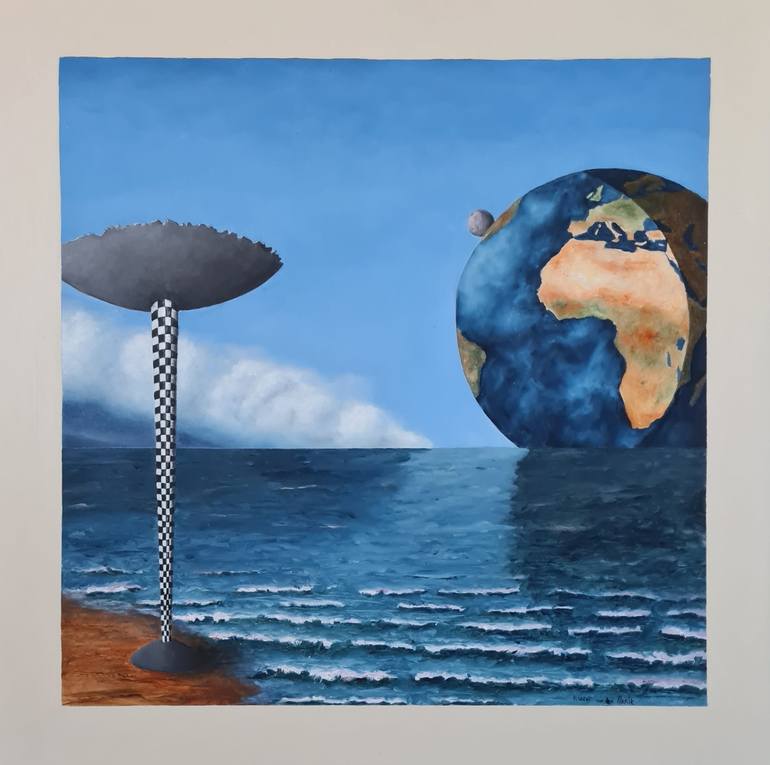 Original Surrealism Seascape Painting by Robert Van Den Herik