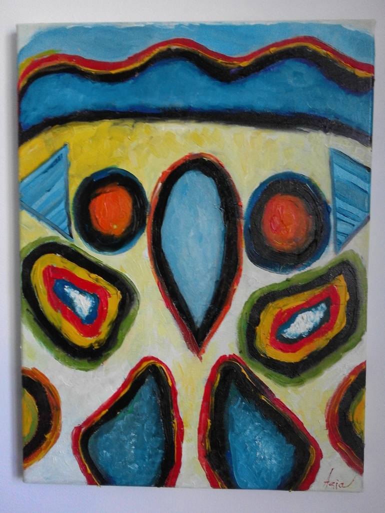Original Conceptual Abstract Painting by Asi Art