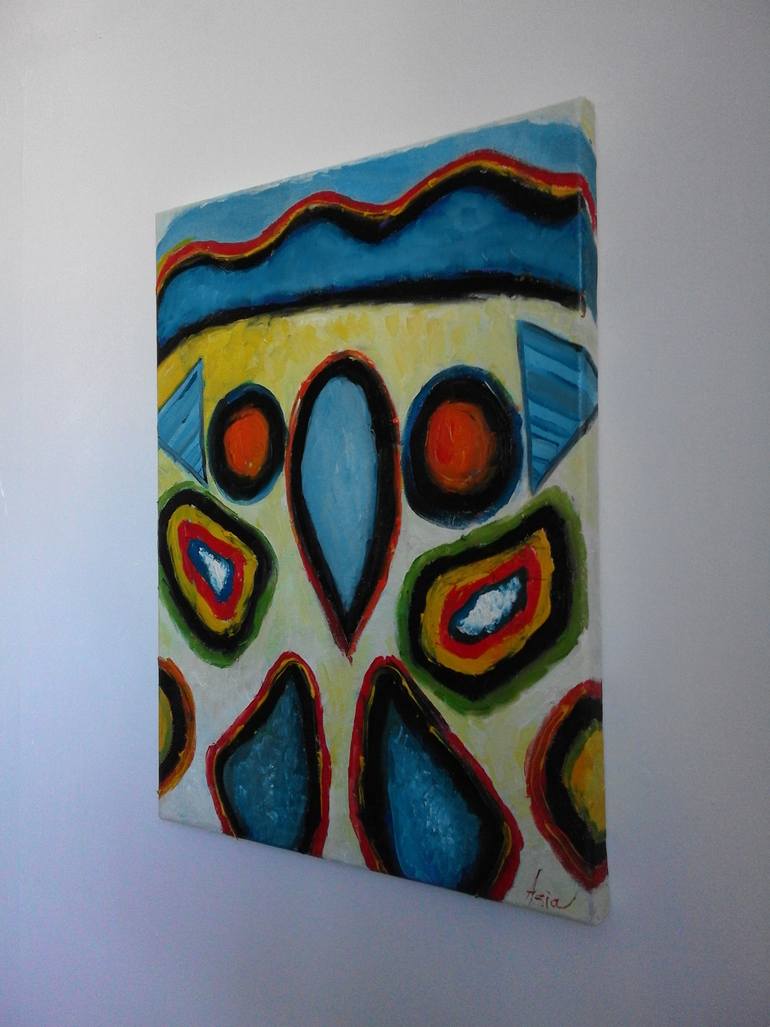 Original Conceptual Abstract Painting by Asi Art