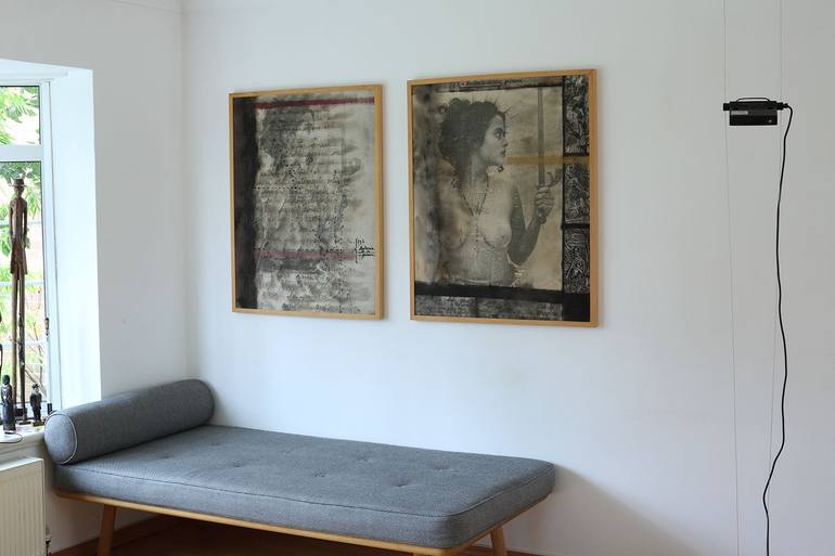 Original Abstract Erotic Painting by Horst Friedrichs