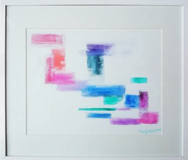 Print of Abstract Cities Paintings by Izabella Dziekiewicz