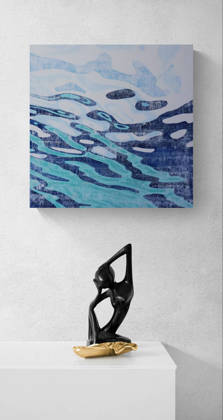 Original Abstract Ocean Painting by Julie Siracusa