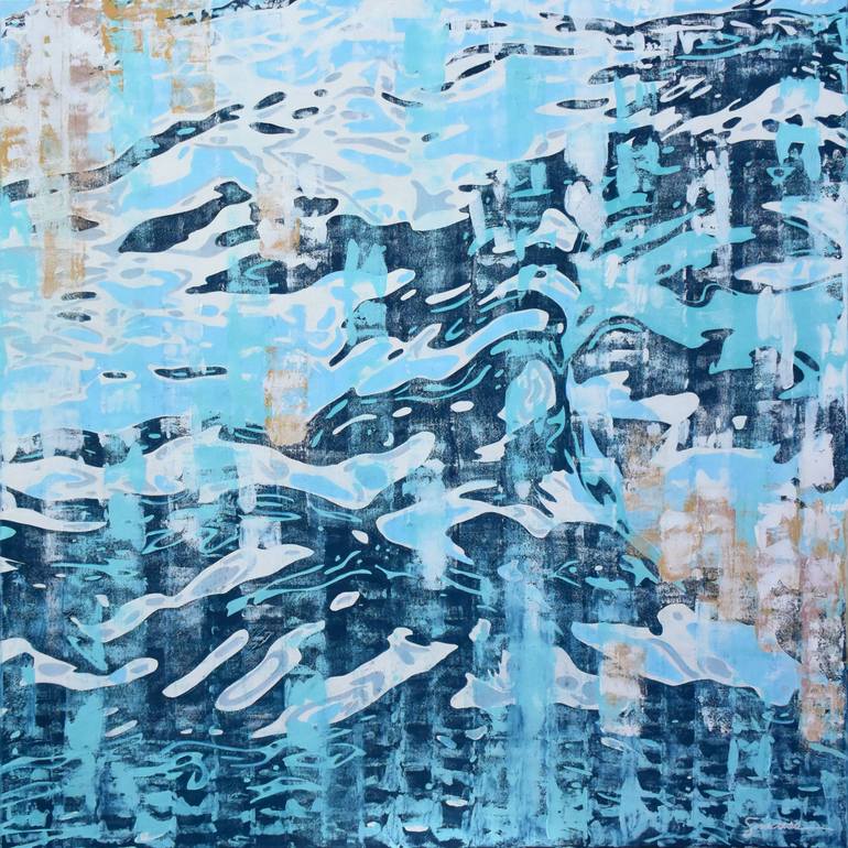 Print of Abstract Ocean Painting by Julie Siracusa