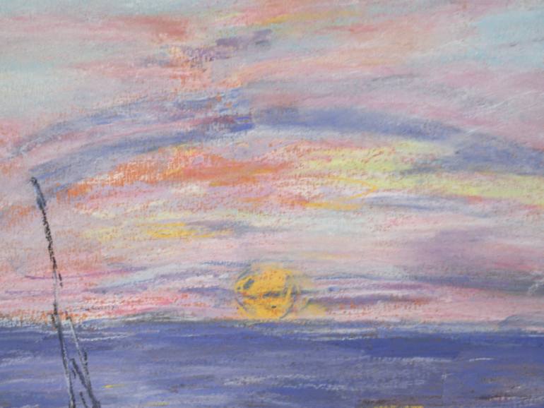 Original Impressionism Landscape Drawing by Emanuele Gayet