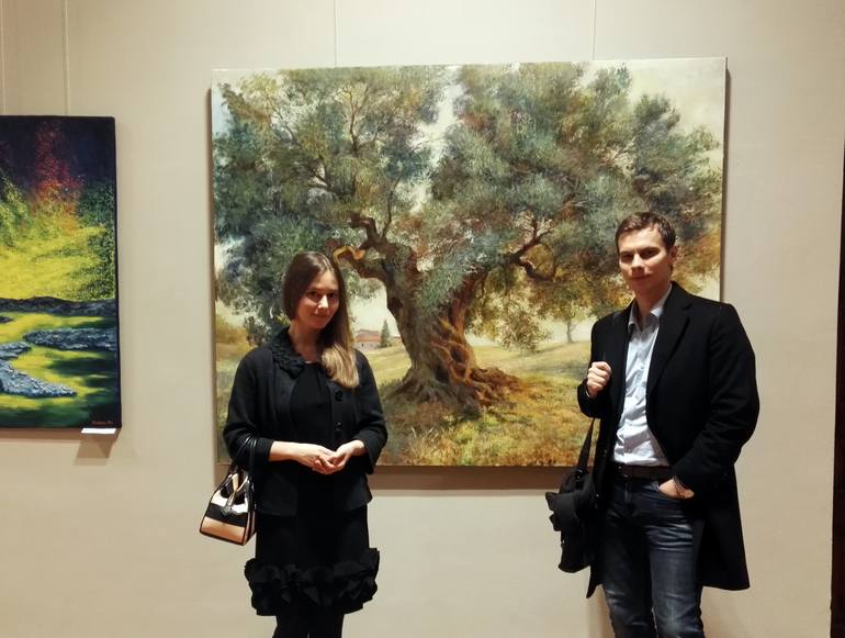 Original Impressionism Tree Painting by Alexey Glazunov