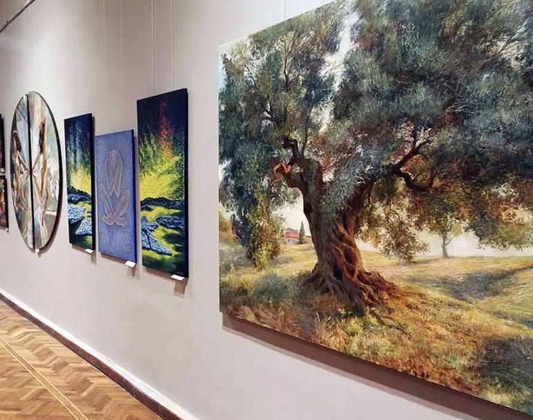 Original Impressionism Tree Painting by Alexey Glazunov