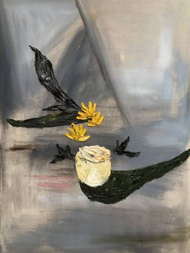 Original Conceptual Floral Painting by Melissa Hillmer