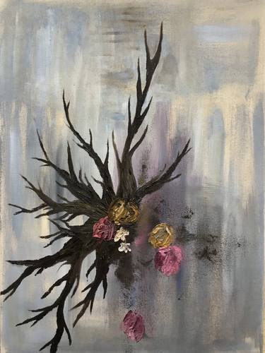 Original Conceptual Floral Painting by Melissa Hillmer