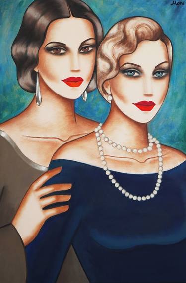 Original Art Deco Women Paintings by Ekaterina More