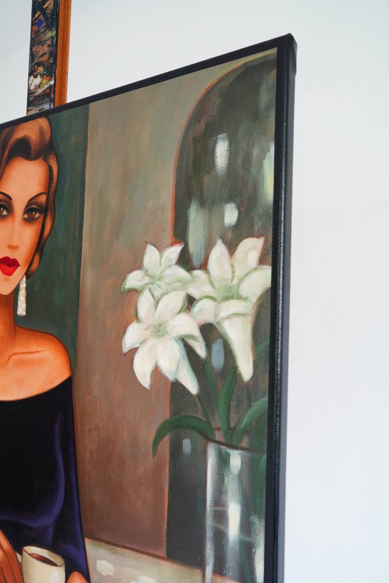 Original Art Deco Women Painting by Ekaterina More