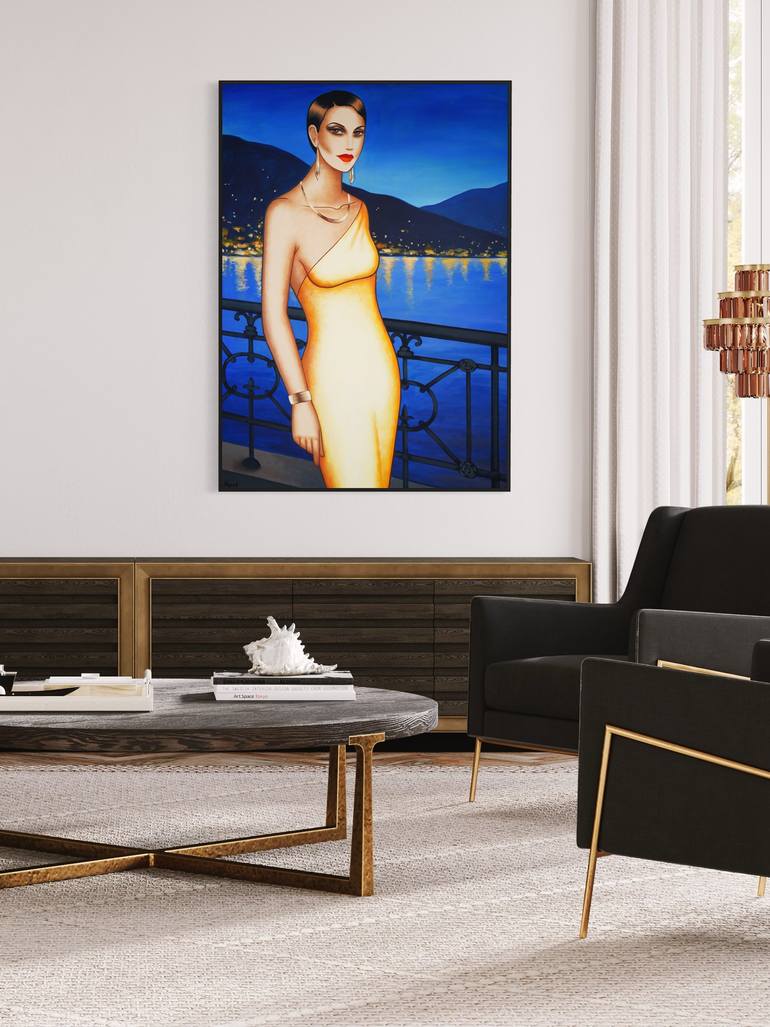 Original Art Deco Women Painting by Ekaterina More