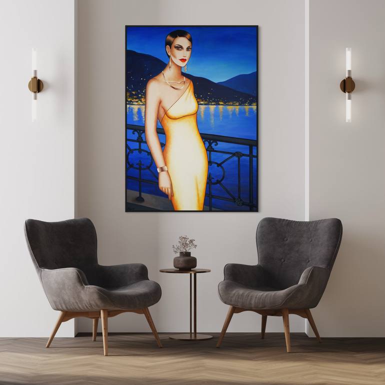 Original Art Deco Women Painting by Ekaterina More