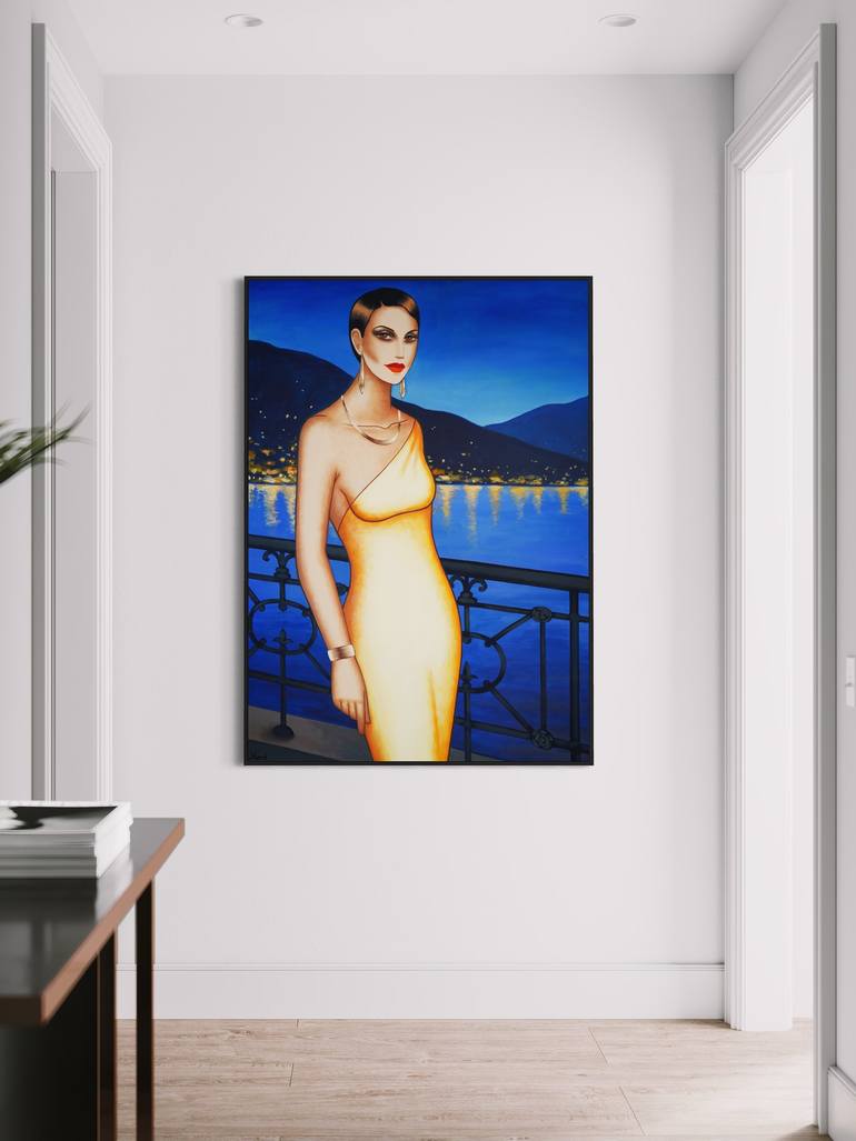 Original Art Deco Women Painting by Ekaterina More
