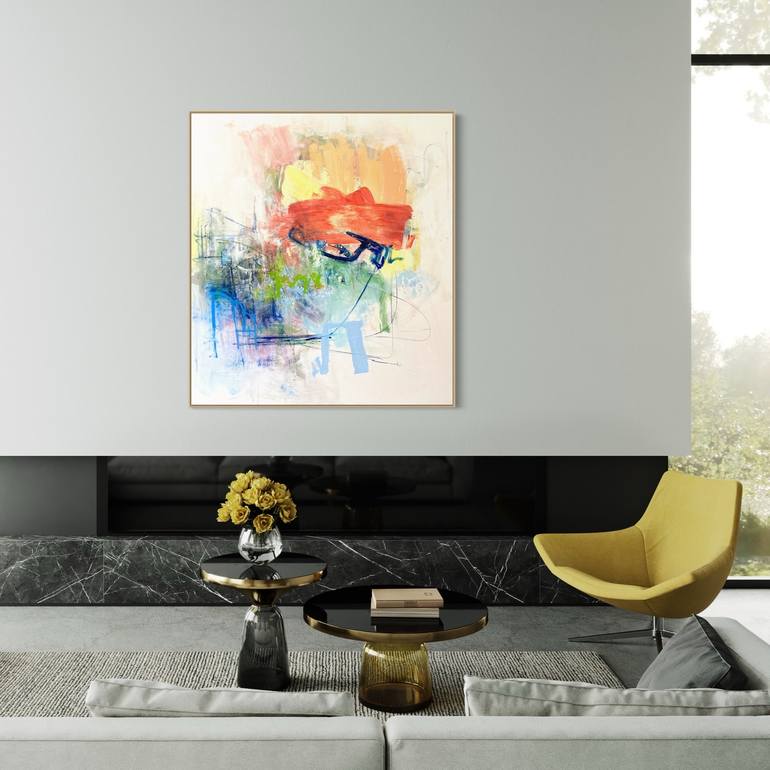 Original Abstract Expressionism Abstract Painting by Charles Hebert