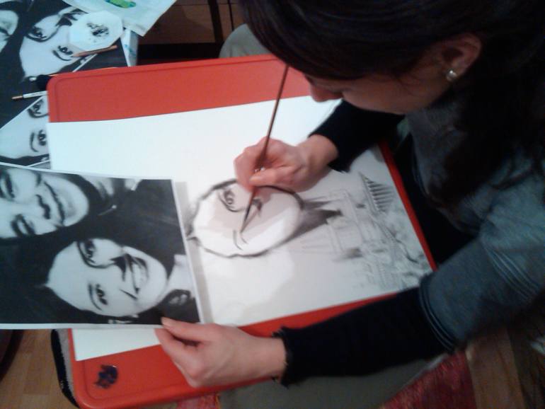 Original Illustration People Drawing by Jelena Volkov