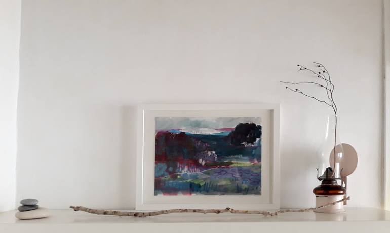Original Abstract Expressionism Seascape Painting by Anita Smile