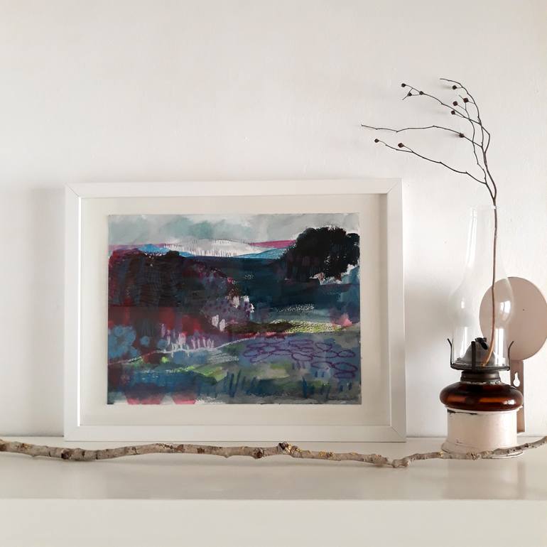 Original Abstract Expressionism Seascape Painting by Anita Smile