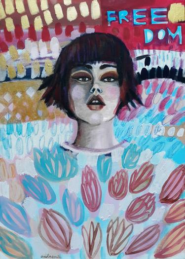 Original Expressionism Portrait Paintings by Anita Smile