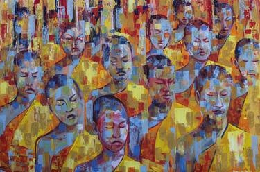 Print of Abstract Expressionism People Paintings by Angelo Nataraj Saka