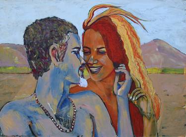Original Expressionism Love Paintings by Angelo Nataraj Saka