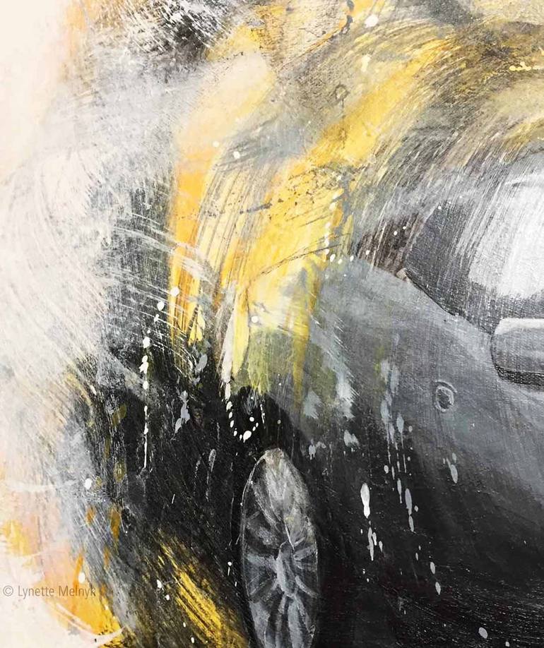 Original Abstract Automobile Painting by Lynette Melnyk