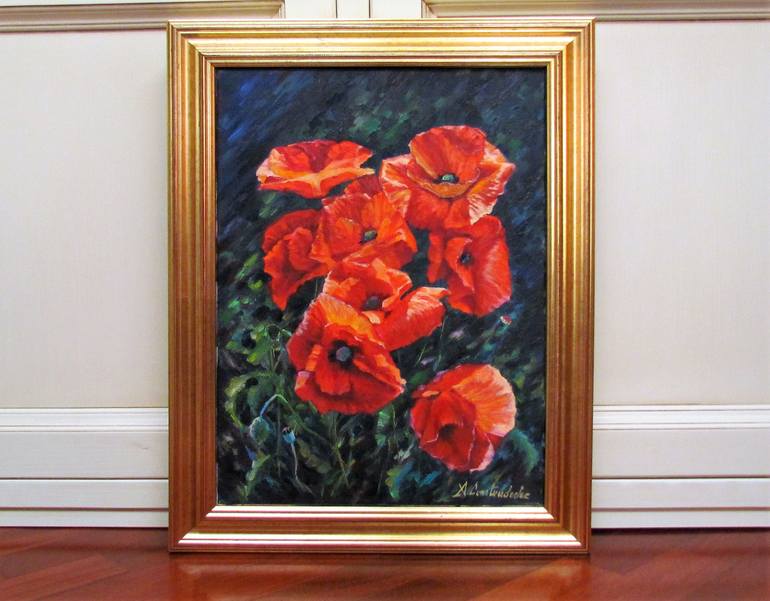 Original Figurative Floral Painting by Alin Constandache