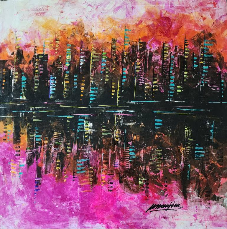 Original Abstract Paintings by Anjini Laitu
