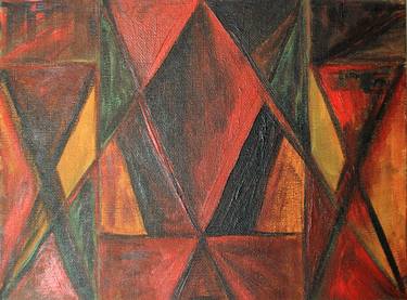 Print of Cubism Abstract Paintings by Ildiko Mozes
