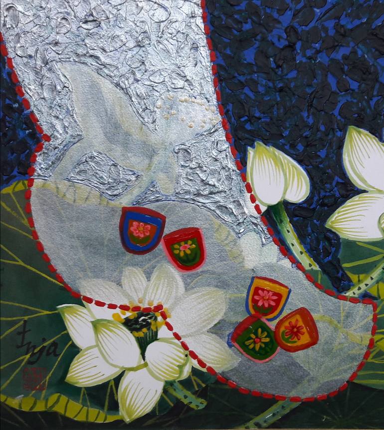 Original Other Floral Painting by Gil Ja Park