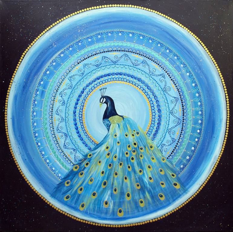 インド グジャラート州「ローガンアート：Peacock (左右)」-