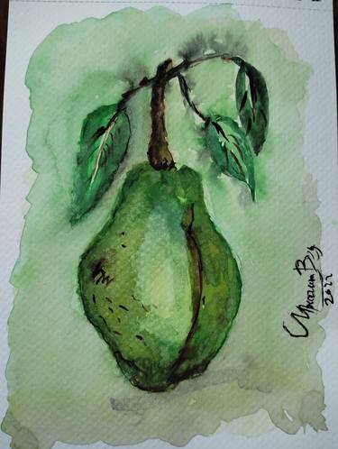 Jamun Watercolor Art by Moazzambeg Mirza thumb