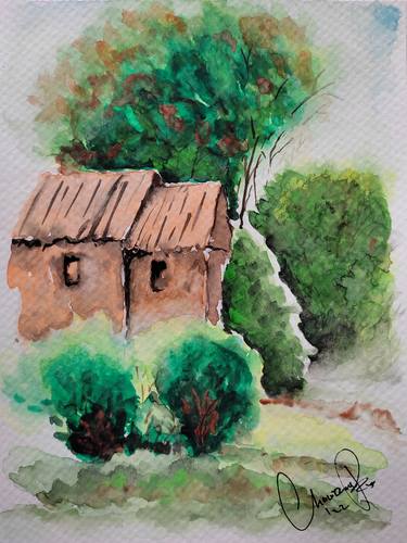 Homes in the Nature of Jungle by Painter Moazzambeg Mirza thumb