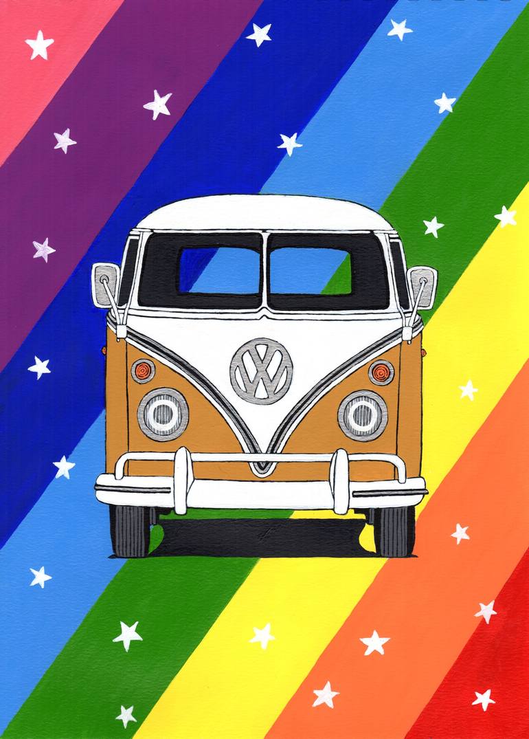 VW Camper Van Painting by Paul Cockram 