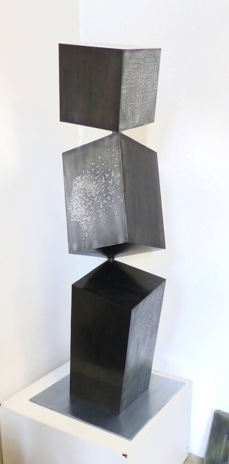 Original Cubism Abstract Sculpture by Thierry Emond