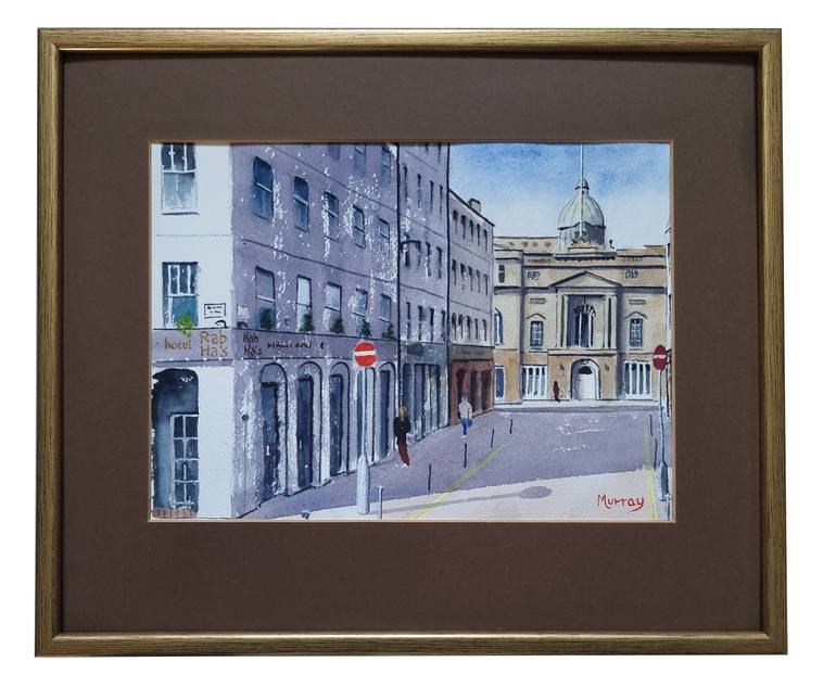 Original Architecture Painting by Stephen Murray  Realism Art on Paper  Glasgow Merchant City Painting Scotland