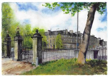 Queens Park Glasgow Watercolour Painting Scottish Artist thumb