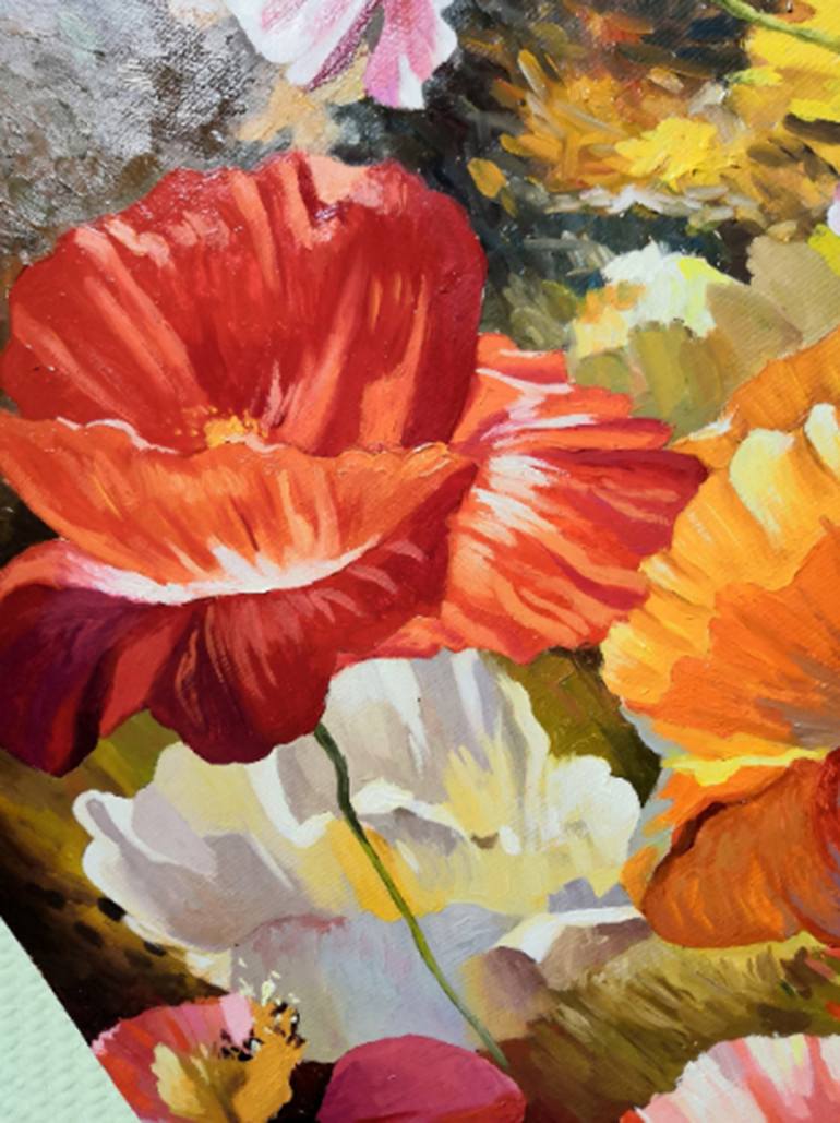 Original Fine Art Floral Painting by Russian Artist Liliya Volskaya