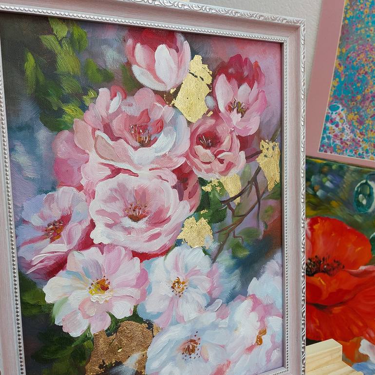 Original Fine Art Floral Painting by Russian Artist Liliya Volskaya