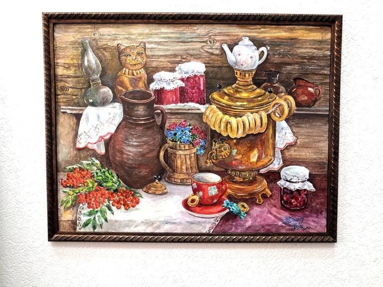 Original Fine Art Food & Drink Painting by Russian Artist Liliya Volskaya