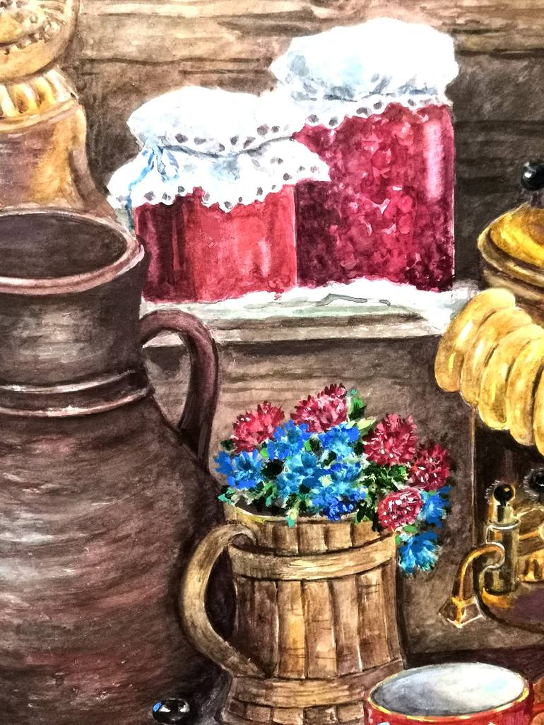 Original Fine Art Food & Drink Painting by Russian Artist Liliya Volskaya