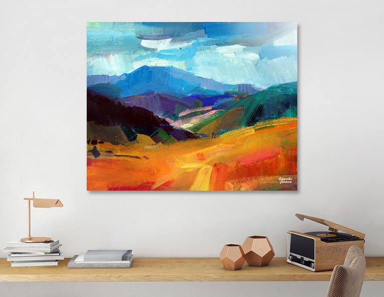Original Expressionism Landscape Painting by Aleksandar Stankovic